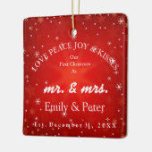 married Christmas氏及び夫人 セラミックオーナメント (左)