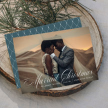 Married Christmas | ブルー ホリデーフォトカード