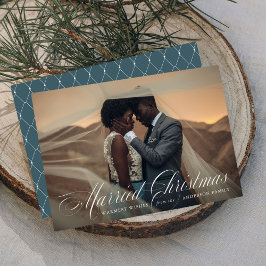 Married Christmas | ブルー ホリデーフォトカード シーズンカード