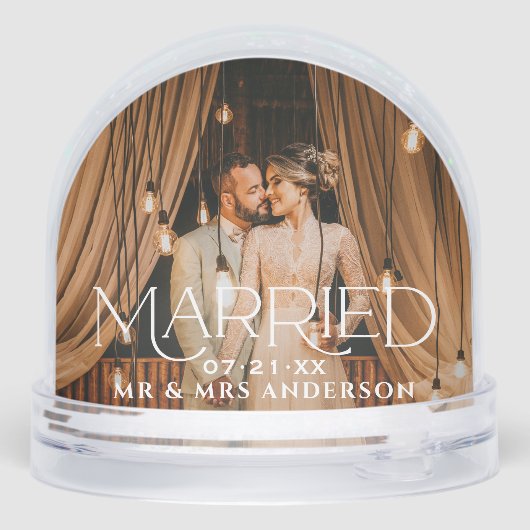 Married Christmas Custom Wedding Photo Monogram (裏面)