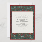 Married Christmas newlywed elegant Mr and Mrs  シーズンカード (裏面)