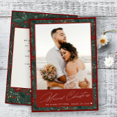 Married Christmas newlywed elegant Mr and Mrs  シーズンカード