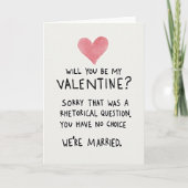 Married Couple Funny Valentine Card カード (正面)