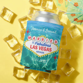 Married in Las Vegas Honeymoon Pool Party 缶クーラー