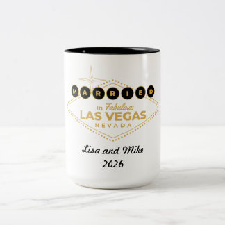 Married in Vegas Mug ツートーンマグカップ