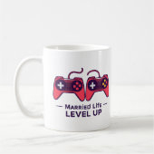 Married Life Level Up Gaming Art コーヒーマグカップ (左)
