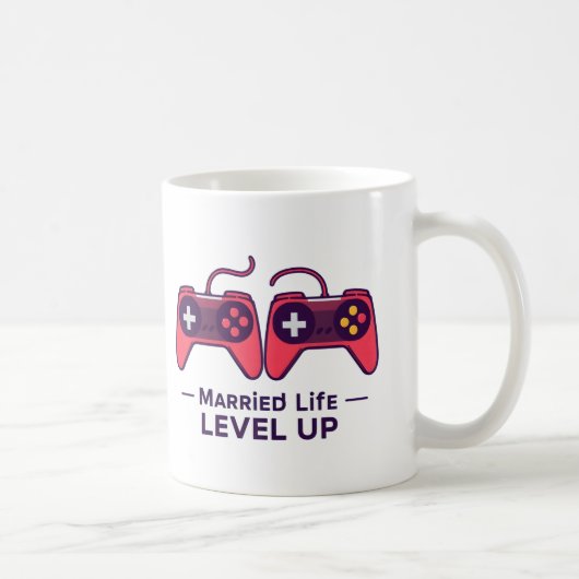 Married Life Level Up Gaming Art コーヒーマグカップ (右)