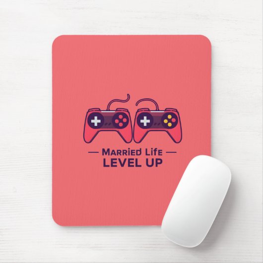 Married Life Level Up Gaming Art マウスパッド (マウス)