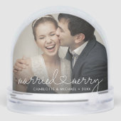 Married & Merry Heart Script Modern Wedding Custom (裏面)