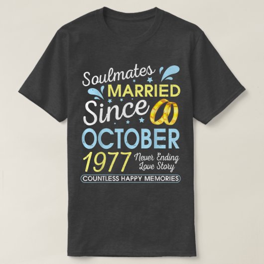 Married Since October 1977 Never Ending 45 Years L Tシャツ (デザイン正面)
