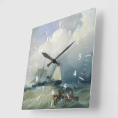 Marrine Battle Clock スクエア壁時計 (傾斜)