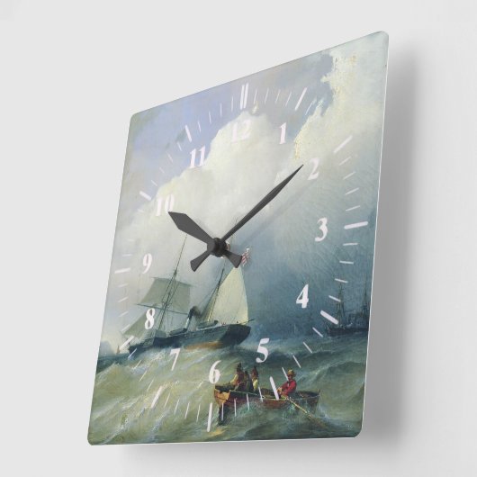 Marrine Battle Clock スクエア壁時計 (傾斜)