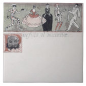 「m'arrive」Parfois il (紙のインクおよびw/c) タイル (正面)