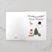 Marry Chrismas 箔グリーティングカード (外側レイダウン)
