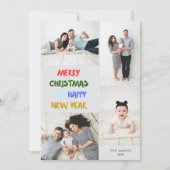 Marry Christmas & Happy New Year 4 Photos Ash シーズンカード (正面)