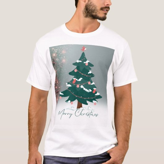 Marry christmiss festive holiday tee tシャツ (正面)