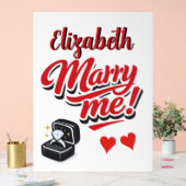 Marry Me プロポーズ 名前入りカスタム アクリルサイン (ウェディング)