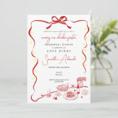 Marry Me Chicken Pasta R Wedding Rehearsal Dinner 招待状 (スタンド正面)