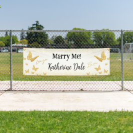 "Marry Me" Marriage Proposal Banner Lona 横断幕