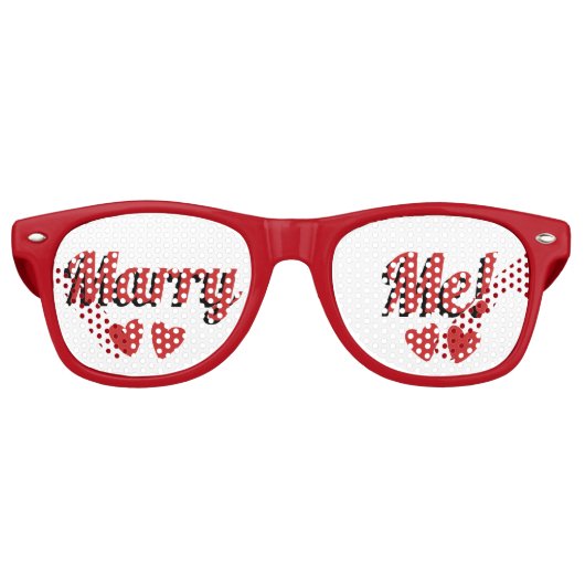 Marry Me Wedding Proposal レトロサングラス (正面)