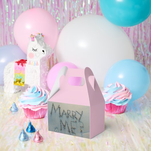 Marry Me? Written in Sand Favor Box フェイバーボックス (パーティー)