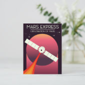 Mars Express - 火星探査の宇宙芸術. ポストカード (スタンド正面)