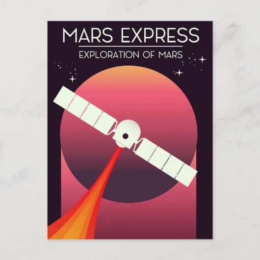 Mars Express - 火星探査の宇宙芸術. ポストカード (正面)