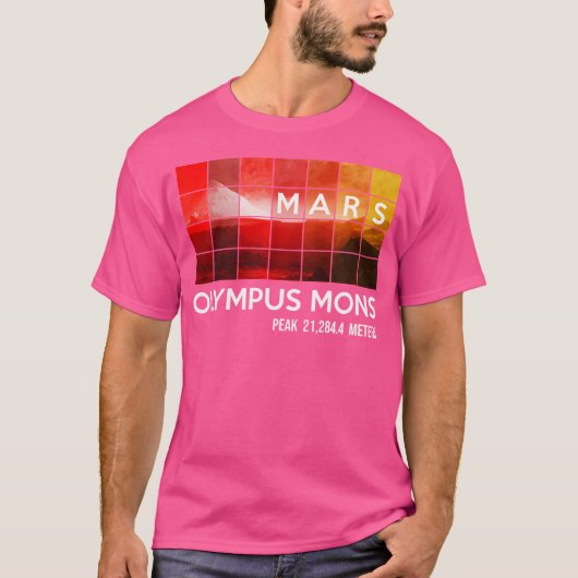 Mars Mission Space Travel Olympus Mons Astronomy Tシャツ (正面)
