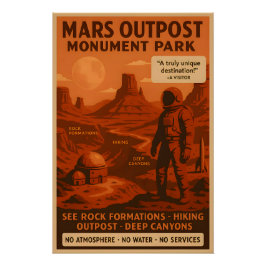 Mars Outpost Monument Park - Poster ポスター