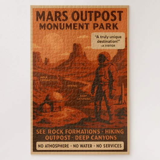 Mars Outpost Monument Park - Puzzle ジグソーパズル (縦)