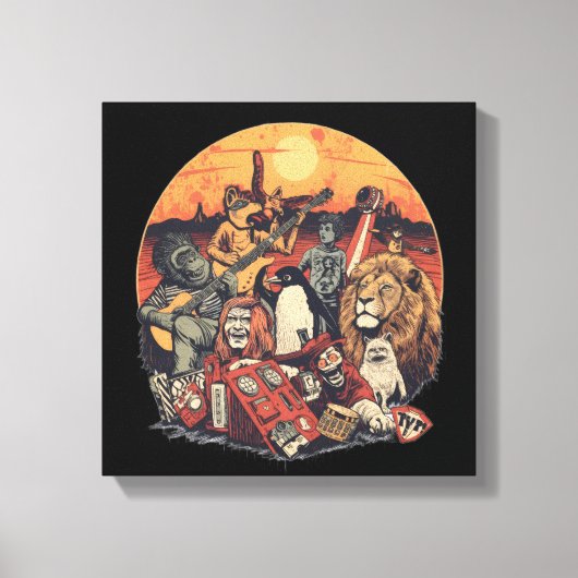 Mars Pop Party Animals – Fun Music & Space Culture キャンバスプリント (正面)