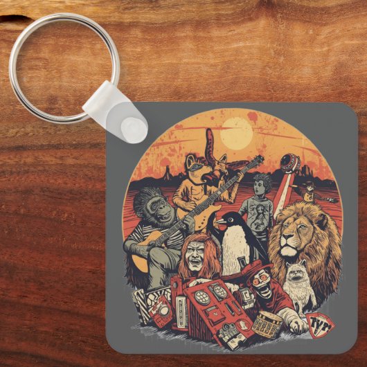 Mars Pop Party Animals – Fun Music & Space Culture キーホルダー (正面)