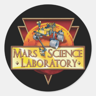 Mars Science Laboratory Mission ロゴ ラウンドシール