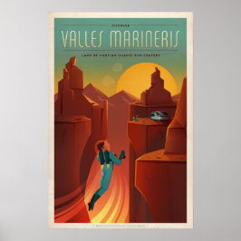 Mars tourism poster for Valles Marineris ポスター