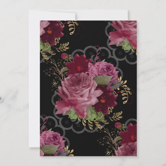 Marsalaと金ゴールドフローラ仮想ドライブ（シャワー付） 招待状 (裏面)