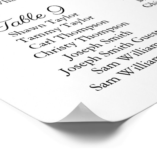 MarsalaとPinkのフローラ結婚の座席表 ポスター (角)