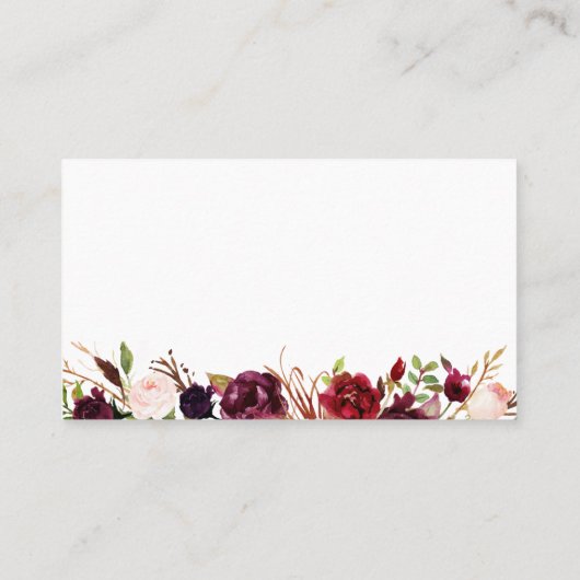 MarsalaとPinkの結婚Webサイト挿入カード 名刺 (裏面)