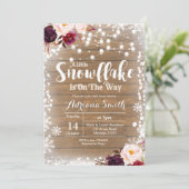 Marsalaのスノーフレークが赤ちゃんシャワーの途中にある 招待状 (スタンド正面)