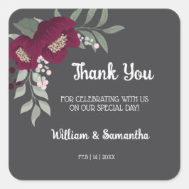 Marsalaのフローラ来に感謝結婚 スクエアシール