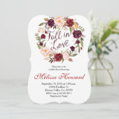 Marsalaのブライダルシャワーの秋の招待 招待状 (スタンド正面)