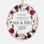 Marsalaの初めてのクリスマスはMr. & Mrs. セラミックオーナメント (左)