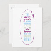 Marsalaの新年の感動的な引用文のタイポグラフィ シーズンポストカード (正面/裏面)