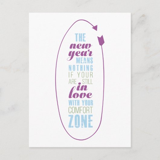 Marsalaの新年の感動的な引用文のタイポグラフィ シーズンポストカード (正面)