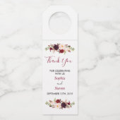 Marsalaの結婚式の引き出物はワインのラベルのラベル感謝していしています ボトルネックタグ (正面)