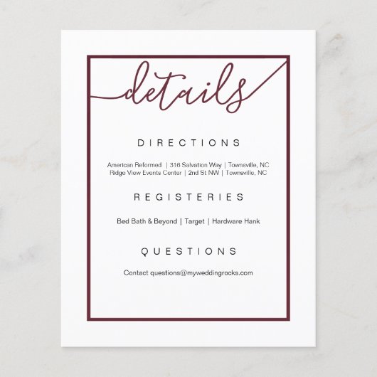 Marsalaの結婚式はフライヤ、ワインのアクセントを詳しく述べます チラシ (正面)