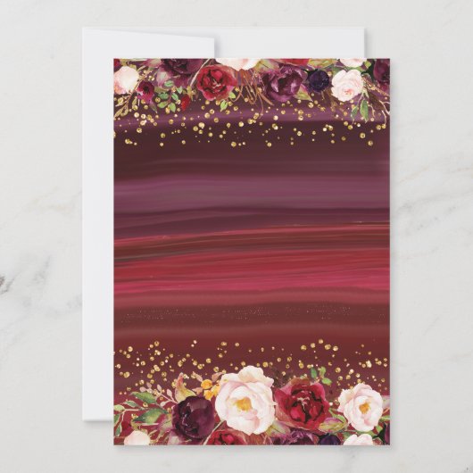 Marsalaの驚きの誕生日のパーティの招待状 招待状 (裏面)