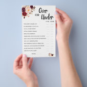 Marsalaゲームカードの上または下ブライダルシャワー チラシ (ハンドル)