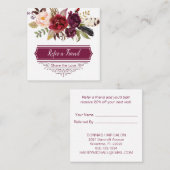 MarsalaバーガンディBohoのバラの紹介カード 紹介カード (正面/裏面)