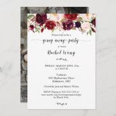 Marsalaフローラ移動遠くにパーティー写真 招待状 (正面/裏面)