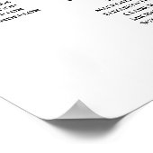 Marsalaフローラ22台結婚の座席表 ポスター (角)